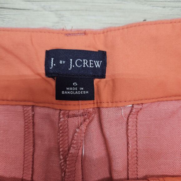 J. Crew Womens Salmon Pink Scalloped Chino Shorts Size 6 - Picture 3 of 7